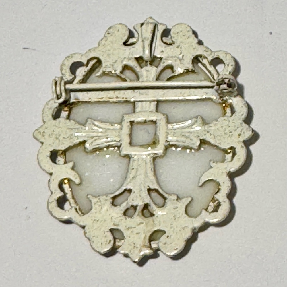 Vintage Fragonard porcelain brooch. 1950s. - Picture 2 of 2